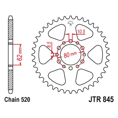 JT Sprockets rozeta JTR845.41 (84541JT) (Zadní ozubené kolo JT Sprockets JTR845.41)