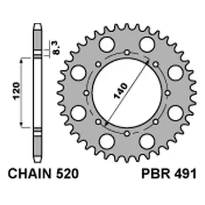 Rozeta PBR 491 39 C45 (JTR487.39) (PBR rozeta 491 39 C45 (JTR487.39))