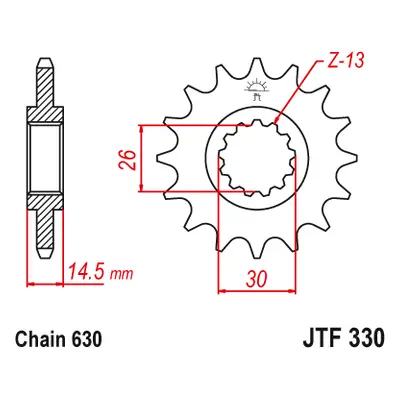 JT Sprockets ozubené kolo JTF330.15 (RC01, 33315JT) (Přední ozubené kolo JT Sprockets JTF330.15)