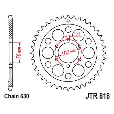 JT Sprockets rozeta JTR818.40 (81840JT) (Zadní ozubené kolo JT Sprockets JTR818.40)