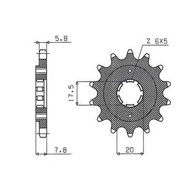 Ozubené kolo přední SUNSTAR SUN39114 (JTF327.14, 27914JT) (SUNSTAR ozubené kolo přední 279 14 (J