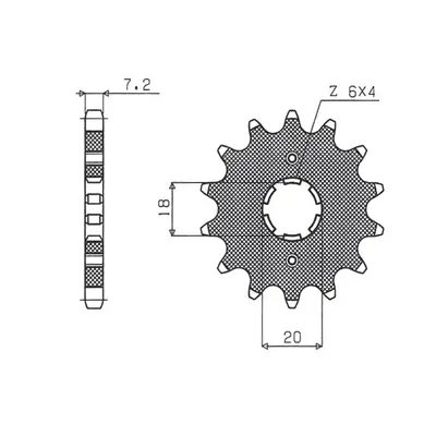 Ozubené kolo přední SUNSTAR SUN20714 (JTF259.14, 25914JT) (SUNSTAR ozubené kolo přední 259 14 (J