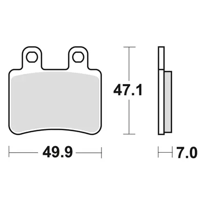 Brzdové destičky TRW LUCAS MCB735 (KH350) (TRW LUCAS brzdové destičky KH350 organické YAMAHA DT 