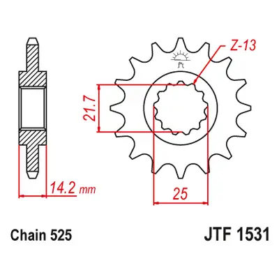 JT Sprockets ozubené kolo JTF1531.15 (208315JT) (Přední ozubené kolo JT Sprockets JTF1531.15)