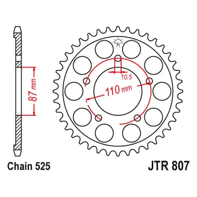 JT Sprockets rozeta JTR807.48 (82848JT) (Zadní ozubené kolo JT Sprockets JTR807.48)