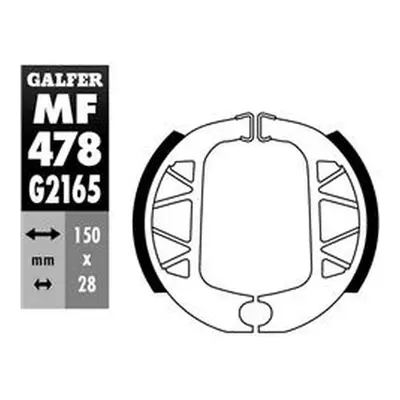 Brzdové čelisti - pakny zadní GALFER MF478G2165 (GALFER brzdové čelisti - pakny zadní YAMAHA BWS