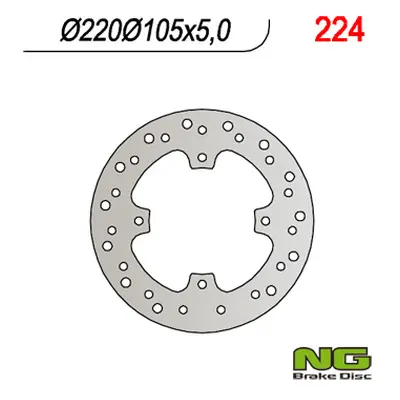 Brzdový kotouč NG Brakes NG224 (NG brzdový kotouč zadní HONDA FX 650, SLR 650 (220X105X5) (4X8,5