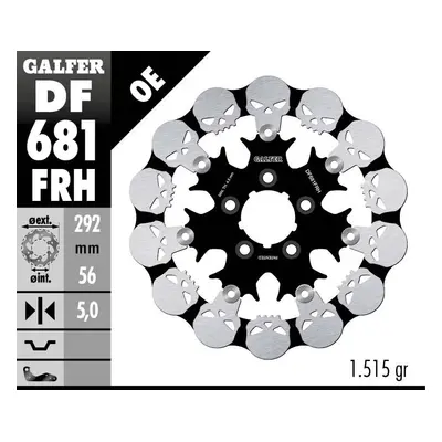 Brzdový kotouč zadní GALFER DF681FRH (GALFER brzdový kotouč zadní HARLEY-DAVIDSON (292X56X5) plo