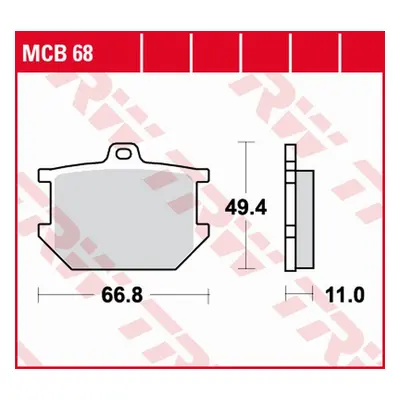 Brzdové destičky TRW LUCAS MCB68 (KH034) (TRW LUCAS ZF brzdové destičky KH034 organické YAMAHA X