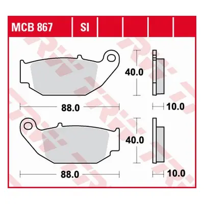 TRW ZF brzdové destičky KH629 organické HONDA CB 125 R / 300 R 18-, CRF 250 L 13-17, SUZUKI GSX-