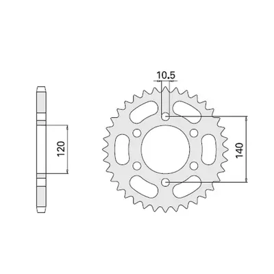 CHT rozeta 5301 46 SUZUKI GSXR 600 98-00 5301 46 (498-46) (JTR498.46) (CHT rozeta 5301 46 SUZUKI