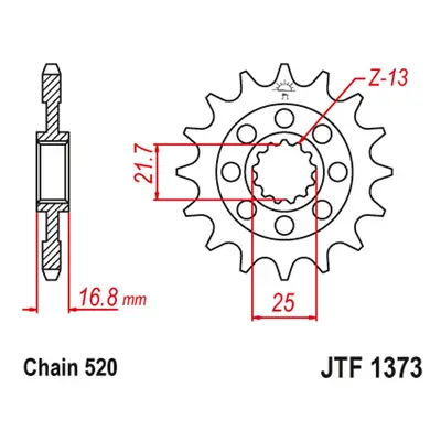 Řetězové kolo přední JT SPROCKETS JTF1373.15 (204215JT, -1) (JT řetězové kolo přední 2042 15 (20