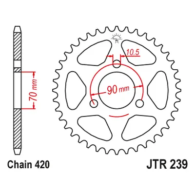 JT Sprockets rozeta JTR239.36 (23936JT) (Zadní ozubené kolo JT Sprockets JTR239.36)