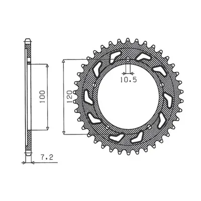 Rozeta SUNSTAR SUN1-4430-40 (08-16, JTR702.40, JTR713.40, 436340JT) (SUNSTAR rozeta 4447 40 / 43