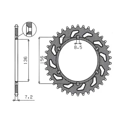 Rozeta SUNSTAR SUN1-4628-41 (JTR1791.41, 436541JT) (SUNSTAR rozeta 4365 41 (JTR1791.41) (436541J