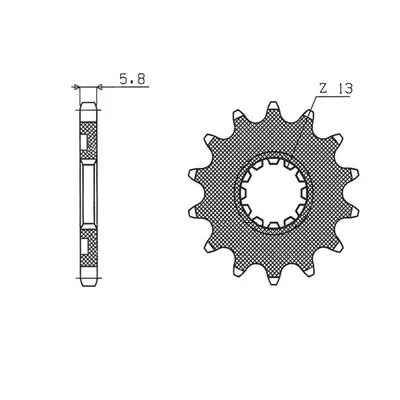 Ozubené kolo přední SUNSTAR SUN3A114 (JTF1565.14, JTF565.14, 56514, 214114JT) (SUNSTAR ozubené k