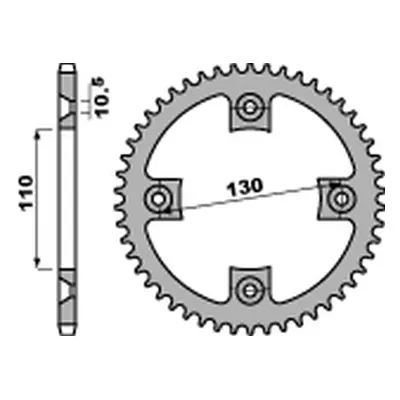 PBR rozeta 4303 42 C45 (430342C45) (Zadní ozubené kolo PBR 430342C45)