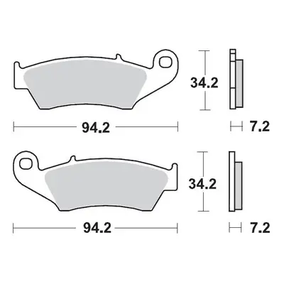 Brzdové destičky MOTO-MASTER 093412 (MOTO-MASTER brzdové destičky KH185 / KH389 SINTER METAL RAC