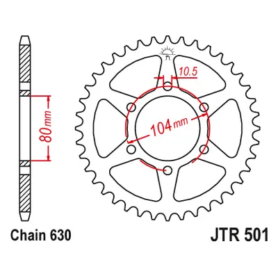 JT Sprockets rozeta JTR501.38 (50138JT) (Zadní ozubené kolo JT Sprockets JTR501.38)