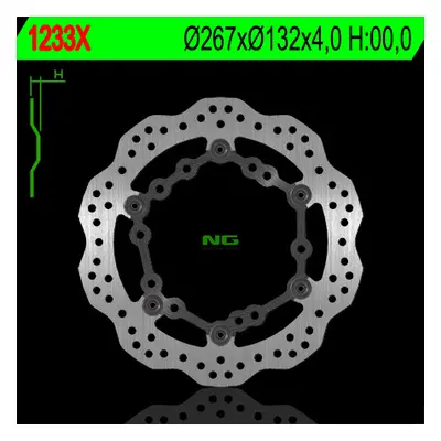 Brzdový kotouč NG Brakes NG1233X (NG brzdový kotouč přední YAMAHA X-MAX 125/250 05-15, MAjeY 400