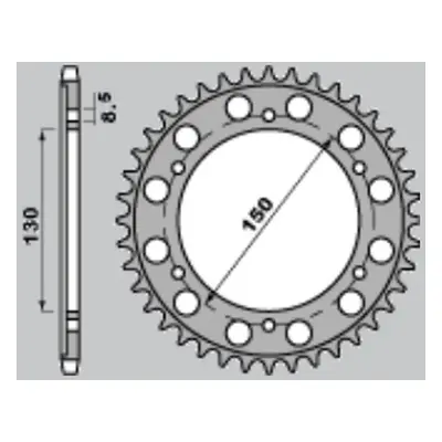 PBR rozeta 298 40 C45 (29840C45) (Zadní ozubené kolo PBR 29840C45)