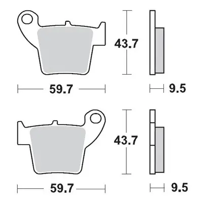 Brzdové destičky MOTO-MASTER 094311 (MOTO-MASTER brzdové destičky KH346 SINTER METAL 11 (sinterp