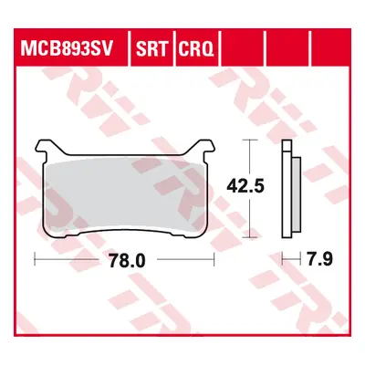 Brzdové destičky TRW LUCAS MCB893SV (KH700) (TRW LUCAS brzdové destičky KH700 sintrované STREET 