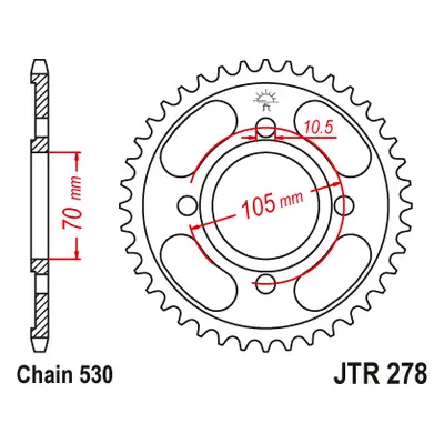 JT Sprockets rozeta JTR278.34 (27834JT) (Zadní ozubené kolo JT Sprockets JTR278.34)