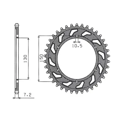 Rozeta SUNSTAR SUN1-4598-49 (PD03, JTR300.49, 30049JT) (SUNSTAR rozeta 300 49 (PD03) (JTR300.49)