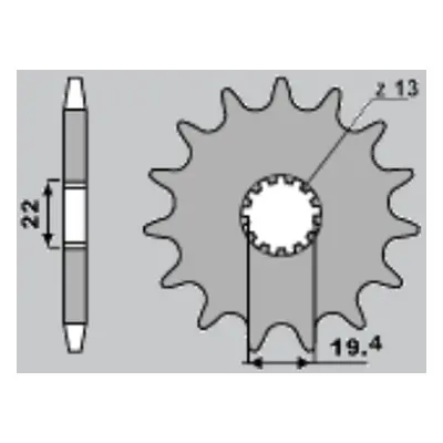 Řetězové kolo přední PBR 4391 51 18NC (83-85) (PBR řetězové kolo přední 439 15 18NC (83-85), GSX