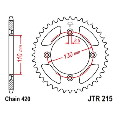 Rozeta JT SPROCKETS JTR215.46 (430646JT) (JT rozeta 4306 46 (430646JT))