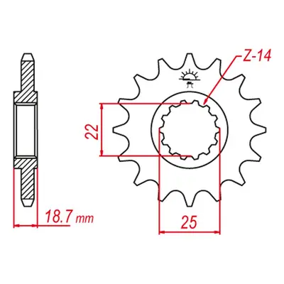 Ozubené kolo přední GROSSKOPF 225415G (JTF743.15) (GROSSKOPF ozubené kolo přední 2254 15 (JTF743