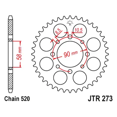 JT Sprockets rozeta JTR273.44 (27944JT) (Zadní ozubené kolo JT Sprockets JTR273.44)