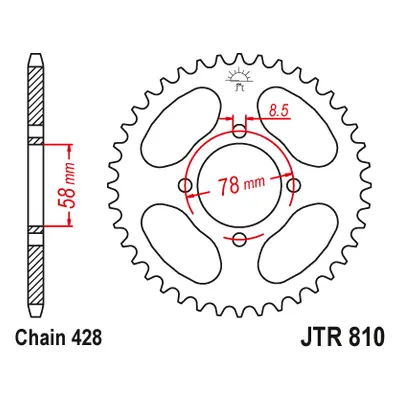 JT Sprockets rozeta JTR810.41 (81041JT) (Zadní ozubené kolo JT Sprockets JTR810.41)