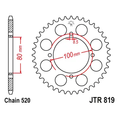 JT Sprockets rozeta JTR819.47 (81947JT) (Zadní ozubené kolo JT Sprockets JTR819.47)