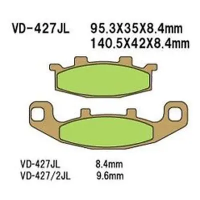 Brzdové destičky VESRAH VD-427JL (VESRAH brzdové destičky KH129 sintrované barva zlatá vyrobeno 