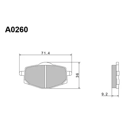 Brzdové destičky NISSIN A0260 (NISSIN brzdové destičky KH101 PREMIUM SEMI-METALLIC (sintrované 