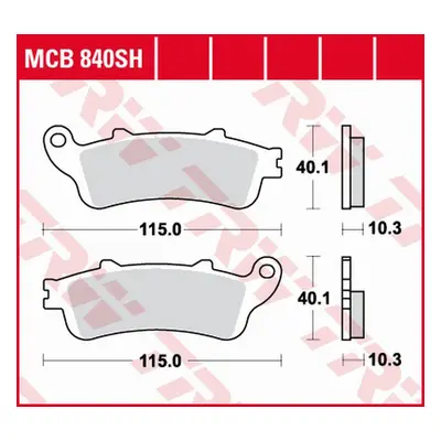 TRW ZF brzdové destičky KH261 sintrované STREET HONDA GL 1800 GOLD WING 01-17, VFR 800F 06-13, X