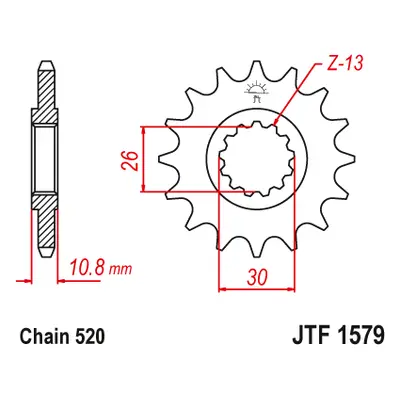 JT Sprockets ozubené kolo JTF1579.16 (579M16JT) (Přední ozubené kolo JT Sprockets JTF1579.16)