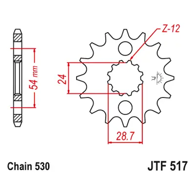 JT Sprockets ozubené kolo JTF517.17 (52617JT) (Přední ozubené kolo JT Sprockets JTF517.17)