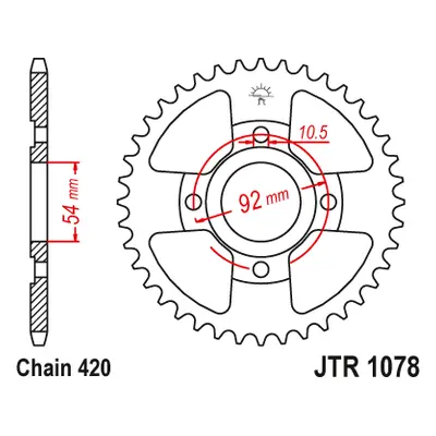 JT Sprockets rozeta JTR1078.60 (457060JT) (Zadní ozubené kolo JT Sprockets JTR1078.60)