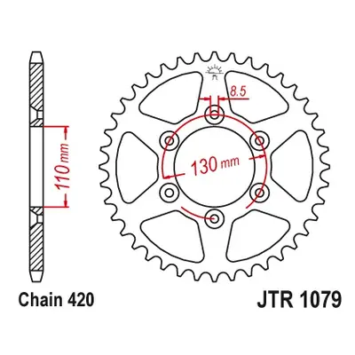 Rozeta JT SPROCKETS JTR1079.53 (JT rozeta CPI 50SM 06-12 (JTR1079.53)*)