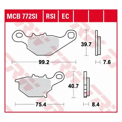 Brzdové destičky TRW LUCAS MCB772SI (KH401) (TRW LUCAS ZF brzdové destičky KH401 sintrované OFFR