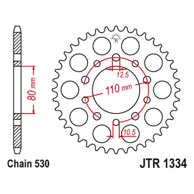 JT Sprockets rozeta JTR1334.46 (33446JT) (Zadní ozubené kolo JT Sprockets JTR1334.46)