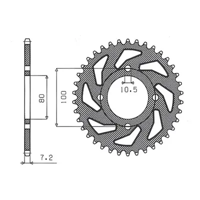 Rozeta SUNSTAR SUN1-2314-45 (JTR1794.45, 453345JT) (SUNSTAR rozeta 4533 45 (JTR1794.45) (453345J