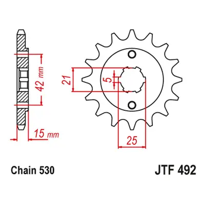 Ozubené kolo přední JT SPROCKETS JTF492.14 (700314JT) (JT ozubené kolo přední 7003 14 (700314JT)