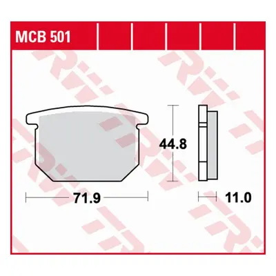 Brzdové destičky TRW LUCAS MCB501 (KH065) (TRW LUCAS ZF brzdové destičky KH065 organické SUZUKI 