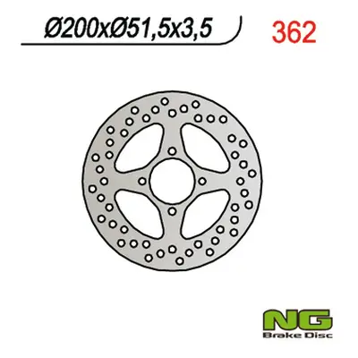 Brzdový kotouč NG Brakes NG362 (NG brzdový kotouč zadní YAMAHA YFM 350/ YFZ 450 03-04 (200X51X3,