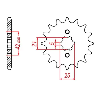 Ozubené kolo přední MTX 10-0Y1-13 (JTF569.13) (MTX PARTS ozubené kolo přední 569 13 (JTF569.13))