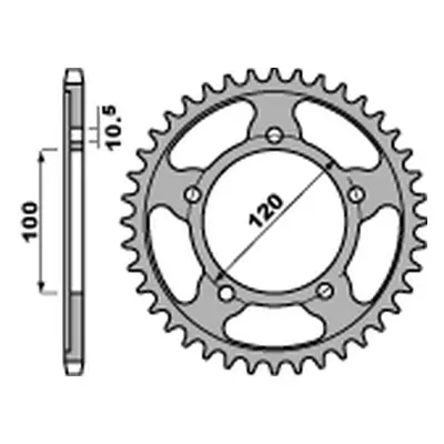 PBR rozeta 4447 41 C45 (JTR713.41, STD.-1) (Zadní ozubené kolo PBR 4447 41 C45)